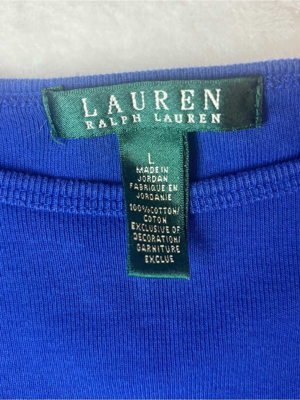 Lauren Ralph Lauren Long Sleeve Tee Shirt | Women’s Large